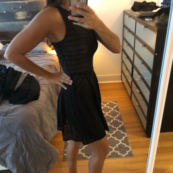 BCBG black mesh dress with nude lining. - Picture 5 of 5